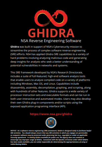 GHIDRA NSA Reverse Engineering Software Handout PDF